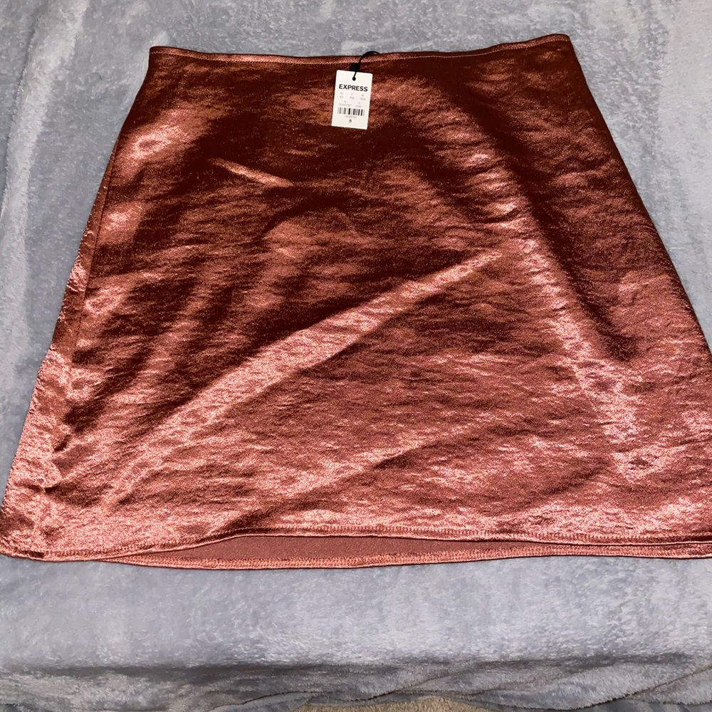 Satin a line mini skirt